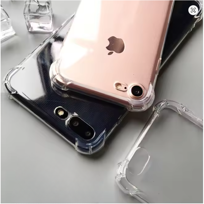 Clear phone case for iphones - fits universal phone strap tethers