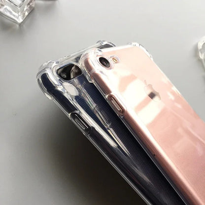 Clear phone case for iphones - fits universal phone strap tethers