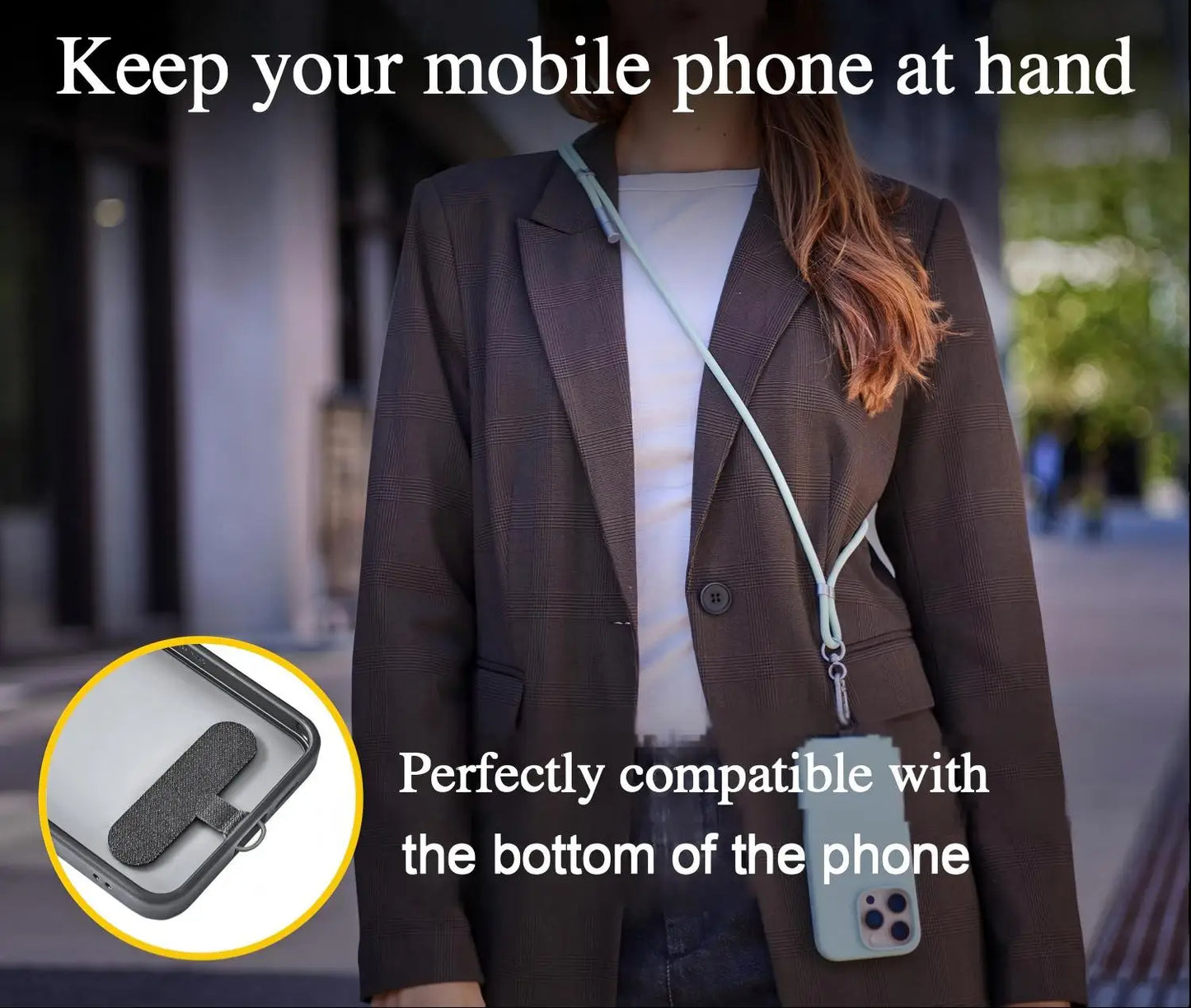 2 in 1: Crossbody lanyard and charging cable - for iphone lightning connectors