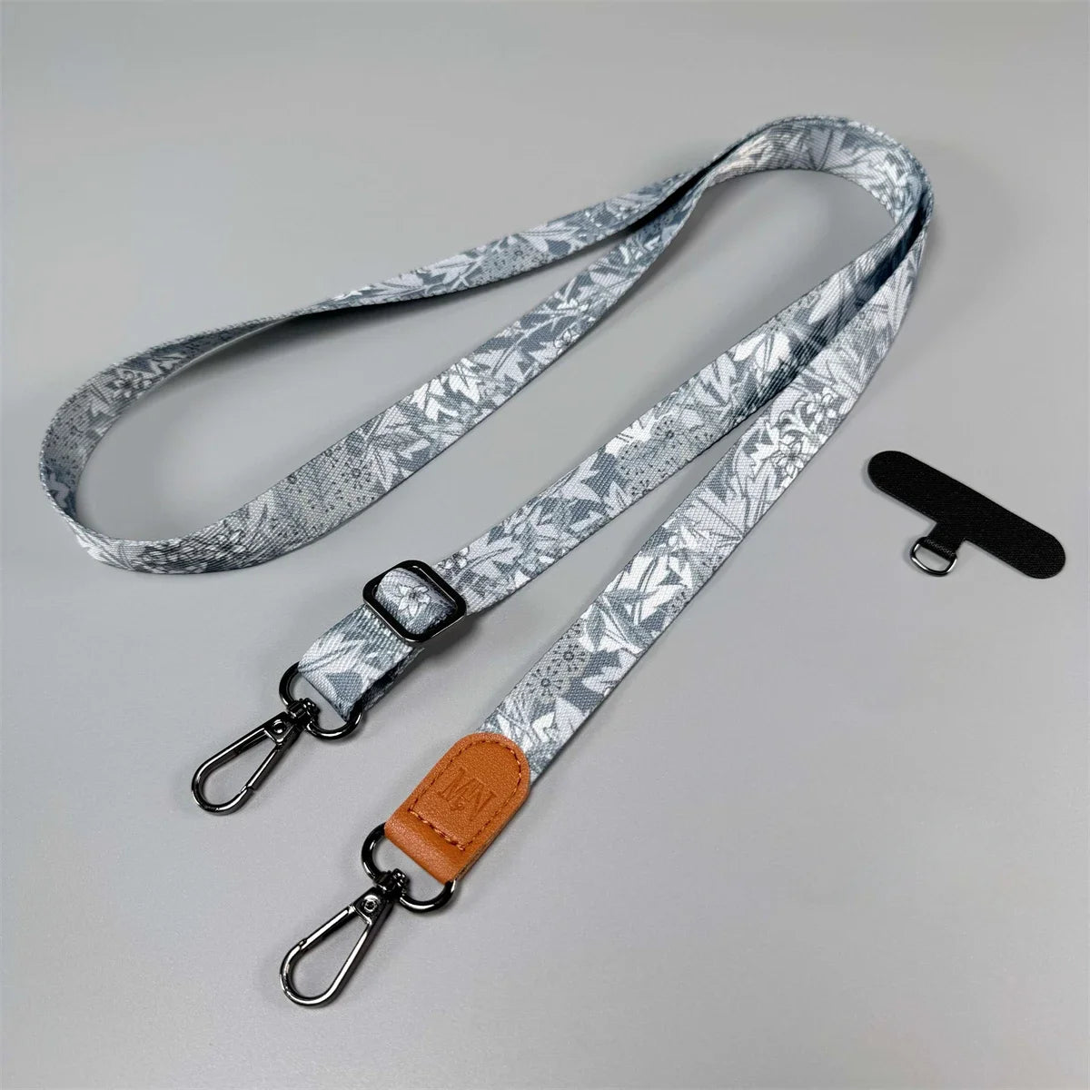 Nature Print Crossbody Phone Lanyard - adjustable