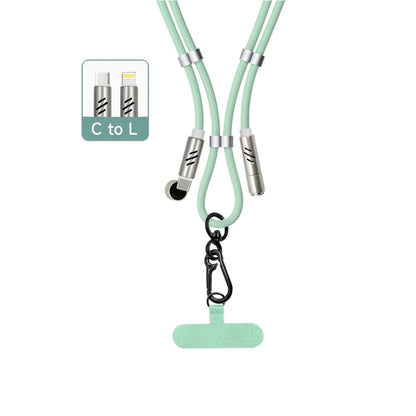 2 in 1: Crossbody lanyard and charging cable - for iphone lightning connectors