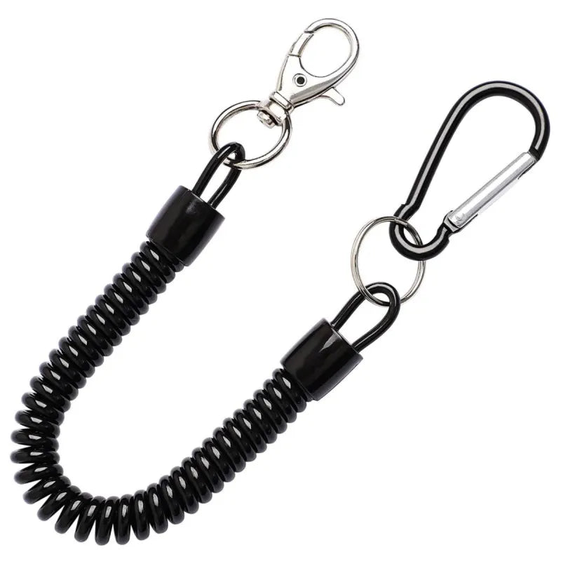 Spring coil carabiner phone strap or key ring