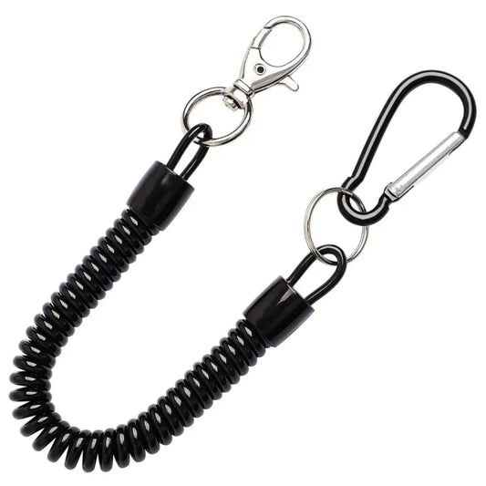 Spring coil carabiner phone strap or key ring
