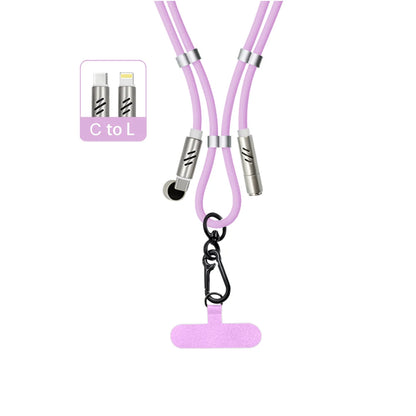2 in 1: Crossbody lanyard and charging cable - for iphone lightning connectors