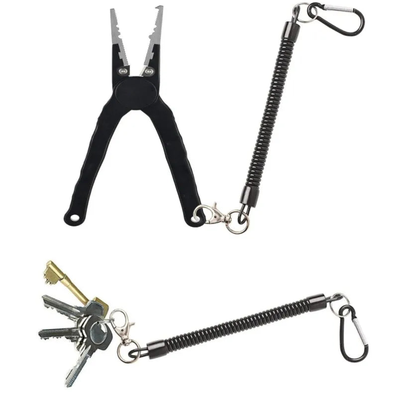 Spring coil carabiner phone strap or key ring