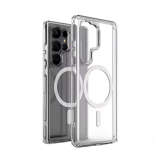 Clear Magsafe phone case for Samsung Galaxy - fits universal phone strap tethers