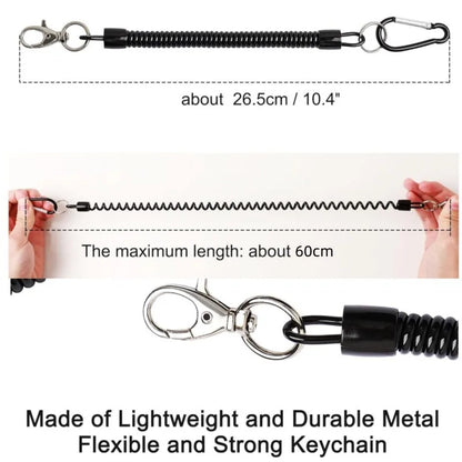 Spring coil carabiner phone strap or key ring