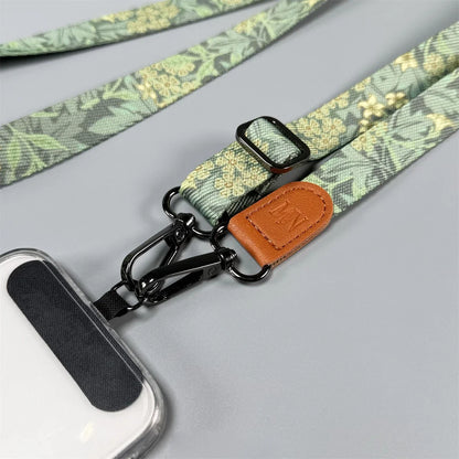 Nature Print Crossbody Phone Lanyard - adjustable