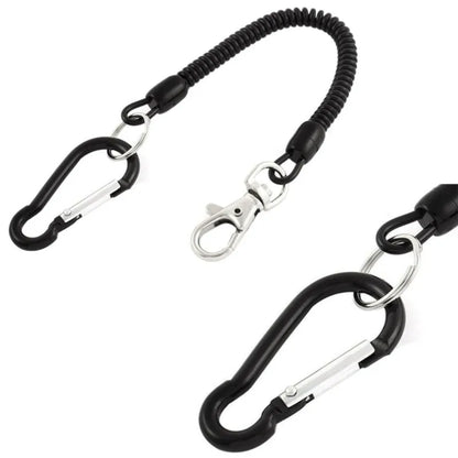 Spring coil carabiner phone strap or key ring