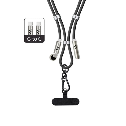 2 in 1: Crossbody lanyard and charging cable - for iphone lightning connectors