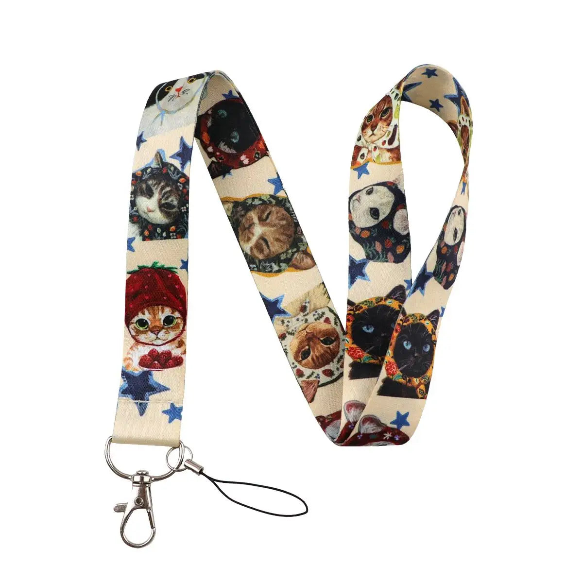 Cute Cartoon Cats Neck Lanyard