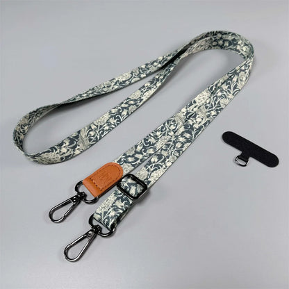Nature Print Crossbody Phone Lanyard - adjustable