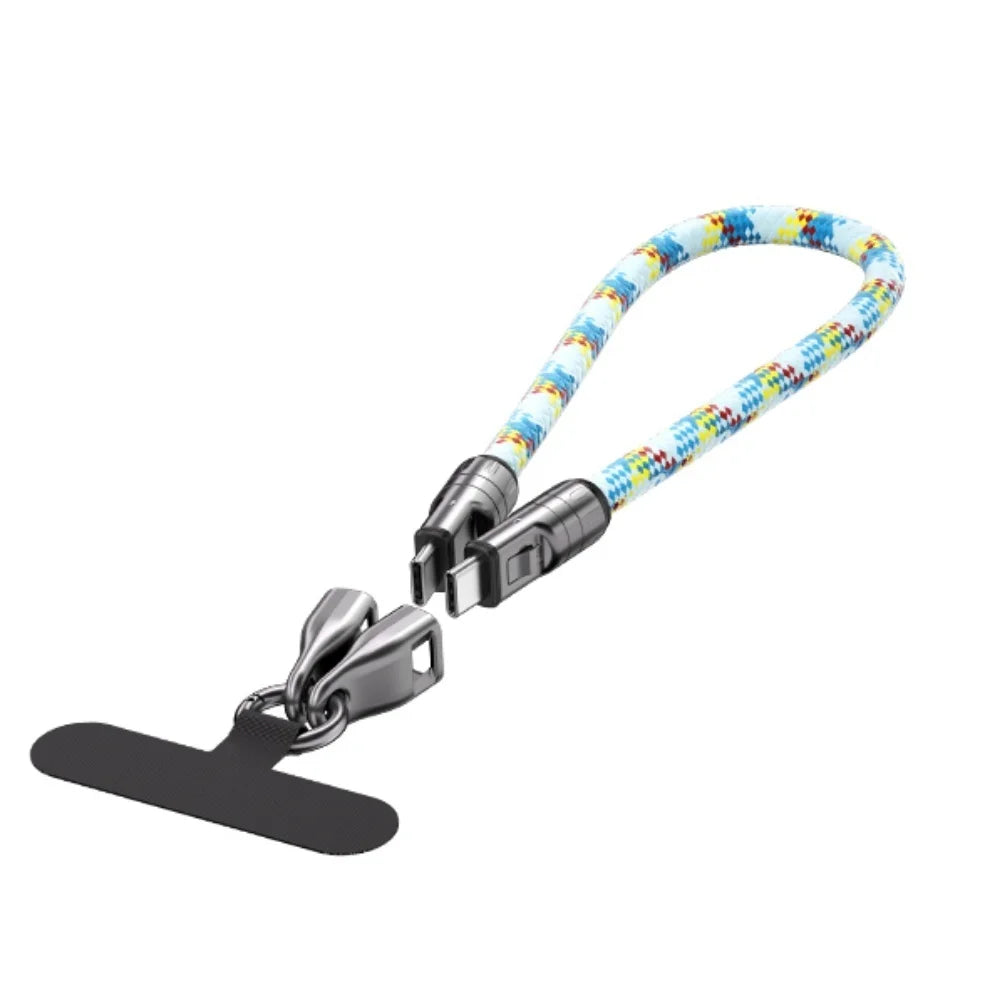 2 in 1 Charger and Wrist Strap - USB C to USB C