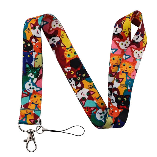 Cute Cartoon Cats Neck Lanyard