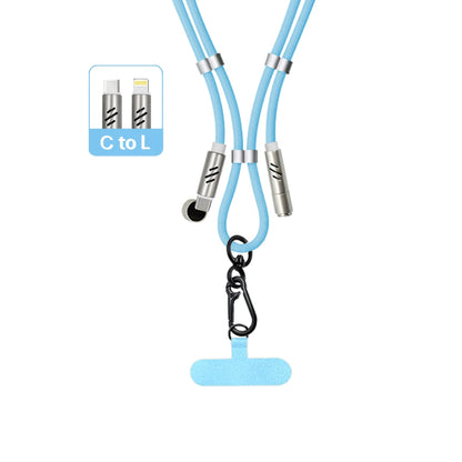 2 in 1: Crossbody lanyard and charging cable - for iphone lightning connectors
