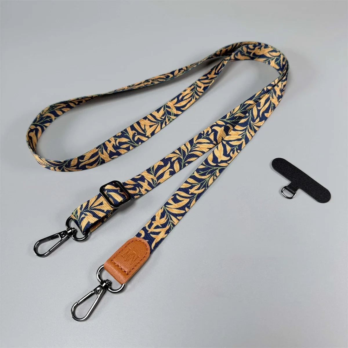Nature Print Crossbody Phone Lanyard - adjustable